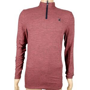 Spyder Shirt 1/4 Zip Base layer Pullover Rust M SPM834J New NWT Ret:‎ $68.00